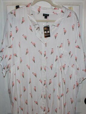 NWT Torrid Flamingo cones Stretch shirt size 5X(28W) CUTE!